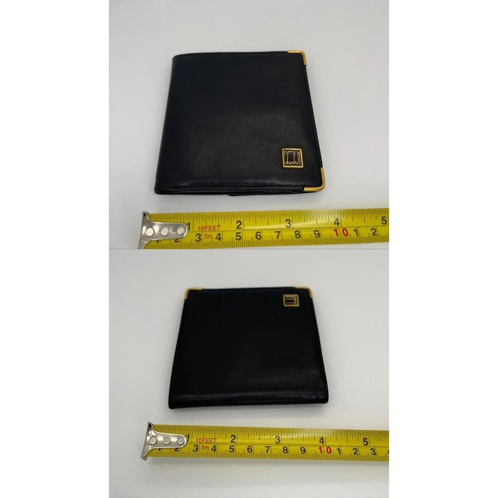 Dunhill Logo Leather Bifold Wallet Black – Authentic Men's Wallet/83